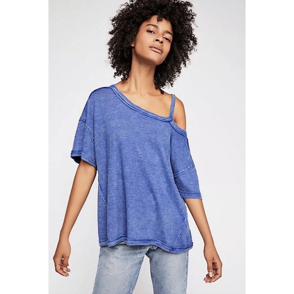 Free People We The Free Split Shoulder Alex Tee - Picture 3 of 8